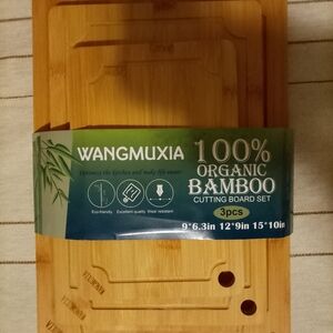 Wangmuxia Organic Bamboo Cutting Board Set